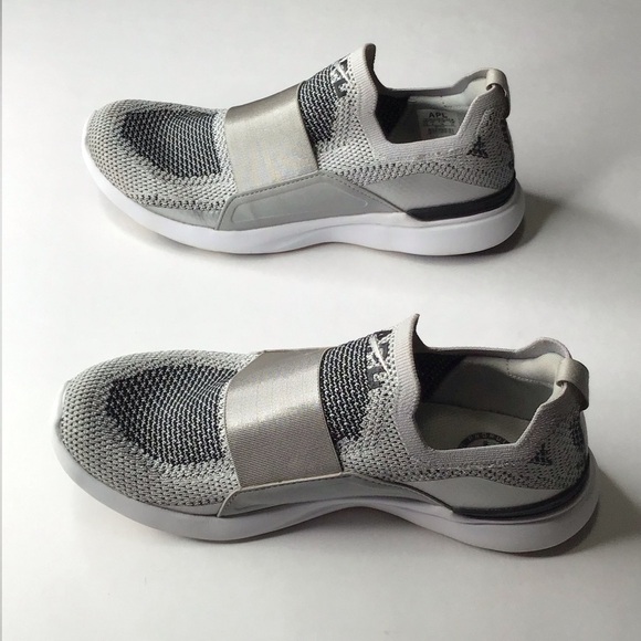 APL TechLoom Bliss Sneakers in Metallic Silver/White/Black. - Picture 13 of 16